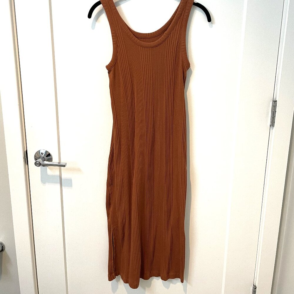A New Day Ribbed Tank Dress Midi Length - XS